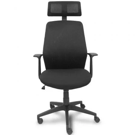 Piqueras y Crespo Silla Parolis con Cabecero y Mecanismo Basculante Negro Piqueras y Crespo Silla Parolis con Cabecero y Mecanismo Basculante Negro